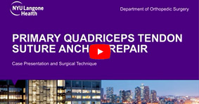 Primary Quadriceps Tendon Suture Anchor Repair